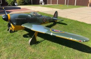 Roy Ridealgh's 1/4 scale Hawker Typhoon. 106 inch span. 80cc petrol.
